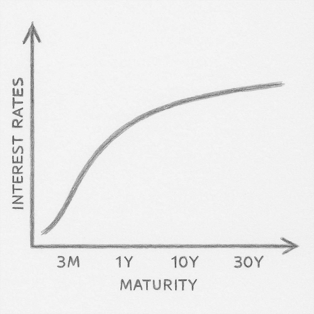 Yield curve and mortgage-rate chart